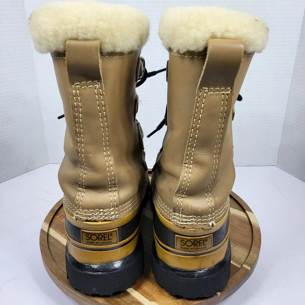 Vintage Sorel Kaufman Women's Caribou Wool Lined Waterproof Duck Boots‎ Size 6